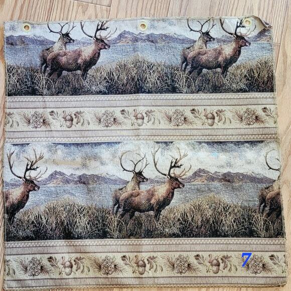 VTG 27x27 Tapestry Fabric Sample LaCrosse Furniture Co Country Wild Life Landsca - Picture 1 of 4